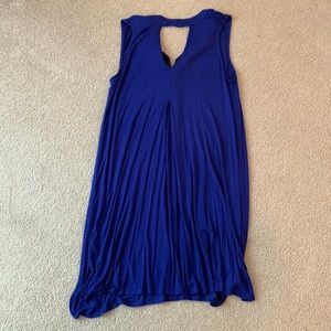 Comfortable slip on blue dress. Flowy and fits well! Worn once. Size large